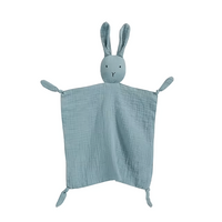 Cotton Muslin Bunny Burp Cloth Blanket Bib