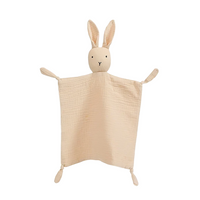 Cotton Muslin Bunny Burp Cloth Blanket Bib