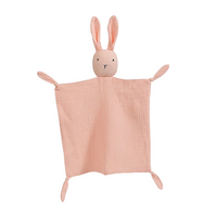 Cotton Muslin Bunny Burp Cloth Blanket Bib