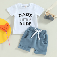 Little Dude Printed Summer Outfit Set