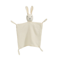 Cotton Muslin Bunny Burp Cloth Blanket Bib