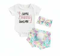 Colorful "Some Bunny Loves Me" Baby Set