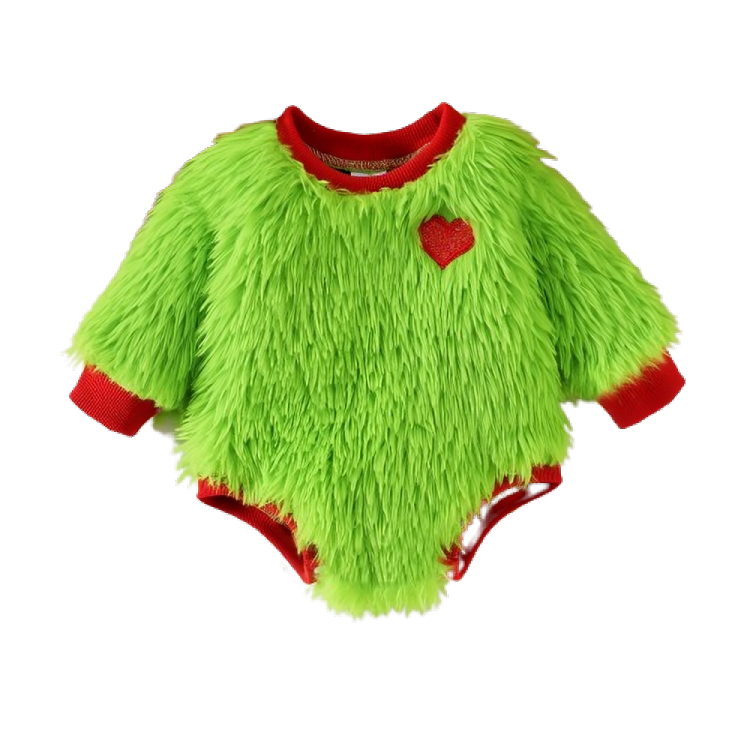 Christmas Grinch Fur Baby Bodysuit