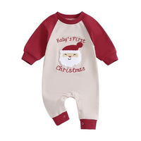 Baby's First Christmas Cotton Playsuit