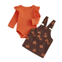 Pumpkin Patch Princess Overall Skirt Set