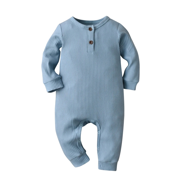 Cotton Knitted Ribbed Solid Pajamas