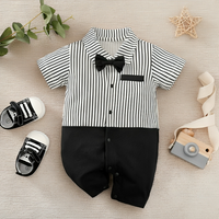 Gentleman Formal Style Cotton Romper