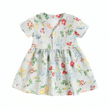 Floral Printed Summer Short Sleeve Dress