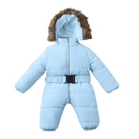 Winter Insulated Cotton Hooded Jacket Bodysuit