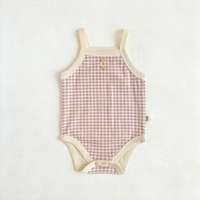 Gingham Plaid Cotton Baby Jumpsuit