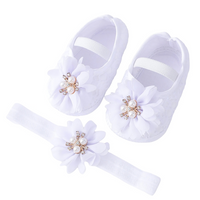 Flower Princess Flat Strapped Wedding Shoes