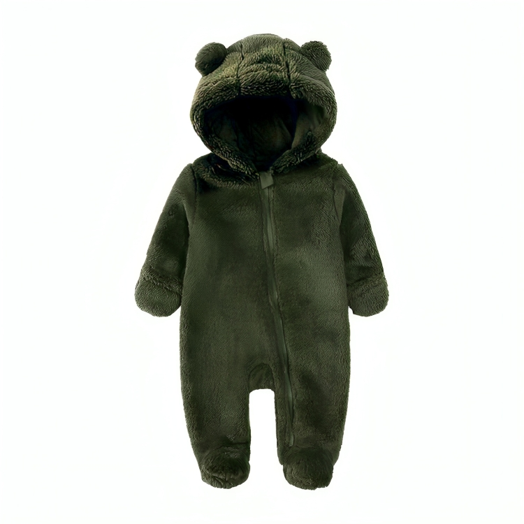 Green Bear Baby Cotton Onesie