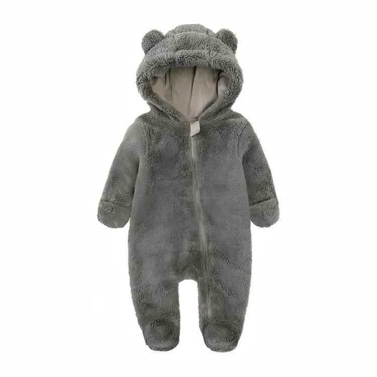 Grey Bear Baby Cotton Onesie