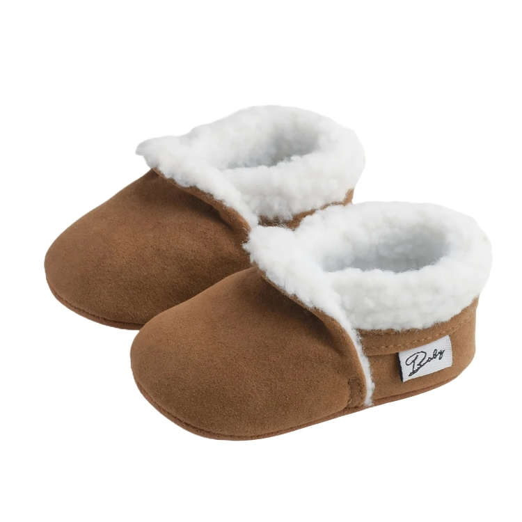 Unisex Solid Plush Baby Shoes