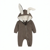 Bunny Hooded Baby Cotton Jumpsuit