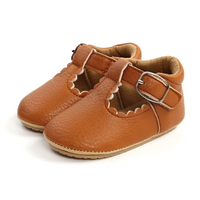 Trendy T-Tied Leather Strapped Baby Shoes