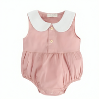 Charming Plaid Floral Cotton Baby Summer Bodysuit