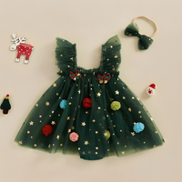 Christmas Tree Ruffle Tulle Tutu Dress