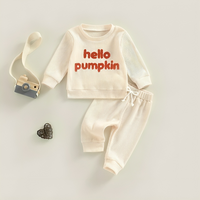 Hello Pumpkin Embroidered Baby Set