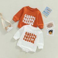 Long Sleeve Gobble Print Sweatshirt Bodysuit