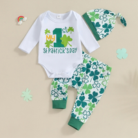 Clover Print "My 1st St Patrick's Day" Baby Set