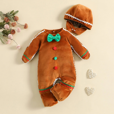 Gingerbread Man Costume Romper Set