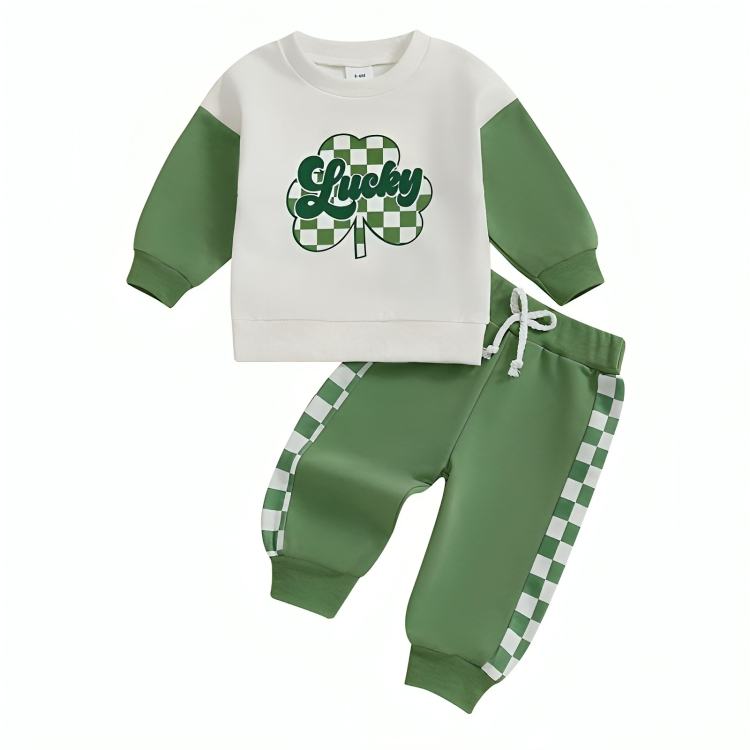 Lucky Print Checkered Baby Set