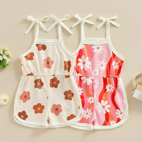 Straps Floral Boho Toddler Romper