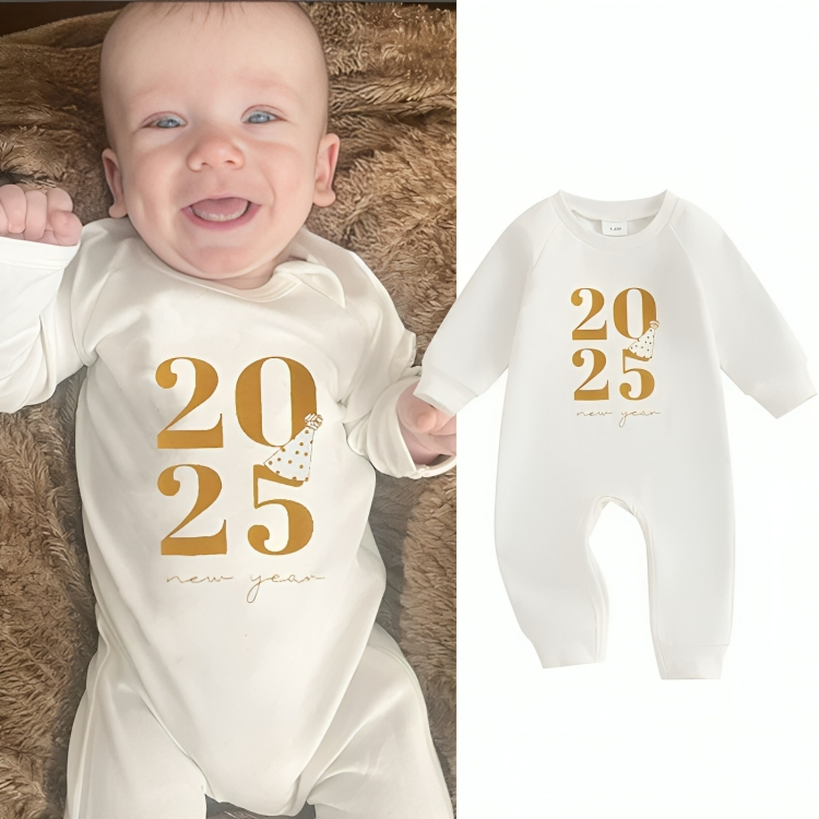 Long Sleeve 2025 New Year Baby Jumpsuit