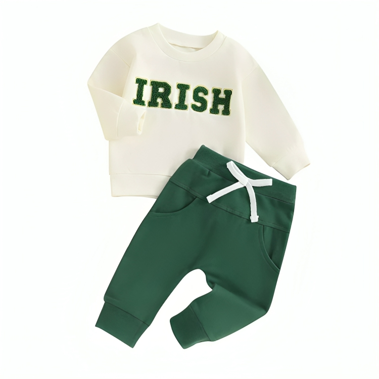 Long Sleeve Irish Embroidered Baby Set