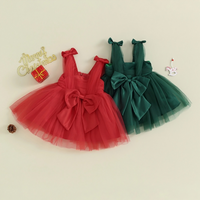 Elegant Christmas Bow Tulle Baby Dress