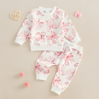 Valentine's Day Bows Baby Tracksuit Set