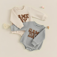 Long Sleeve Game Day Embroidered Baby Bodysuit