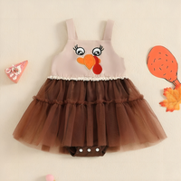 Thanksgiving Turkey Baby Jumpsuit Dress