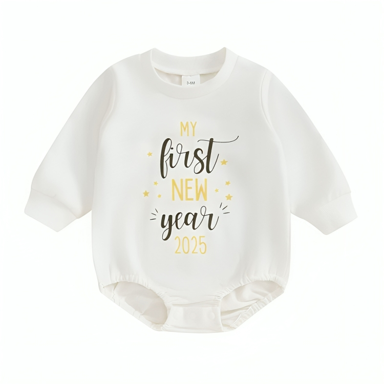 My First New Year 2025 Baby Bodysuit