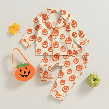 Halloween Pumpkins Toddler Pajama Set