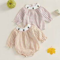 Vintage Plaid Thanksgiving Baby Romper