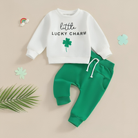 "Little Lucky Charm" Clove Print Baby Set