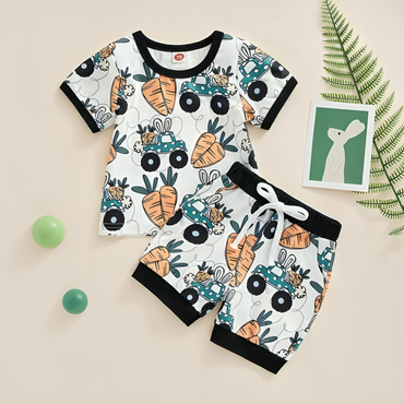 Short Sleeve Easter Vibes Baby Set