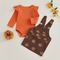 Pumpkin Patch Princess Overall Skirt Set