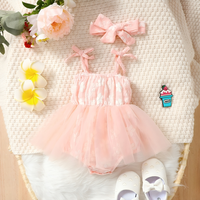 Pink Tulle Tutu Cute Romper Dress