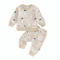 Long Sleeve Snowman Christmas Baby Set