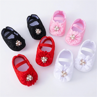 Flower Princess Flat Strapped Wedding Shoes