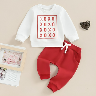 Valentine's Day Hugs and Kisses Baby Set