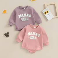 "Mama's Girl" Embroidered Sweatshirt Bodysuit