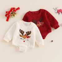 Miss Reindeer Warm Fleece Baby Bodysuit