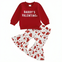 Daddy's Valentine Flared Pants Toddler Set