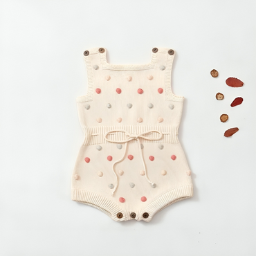 Pom Pom Knitted Baby Romper