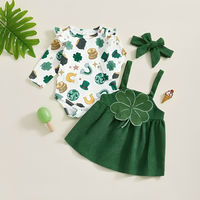 St. Patrick's Day Suspender Skirt Baby Set