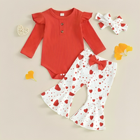 Valentine’s Day Flared Pants Baby Set